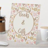 チキンネスト&フローラ赤ちゃんシャワー本とギフト 台座サイン (インサイチュ)