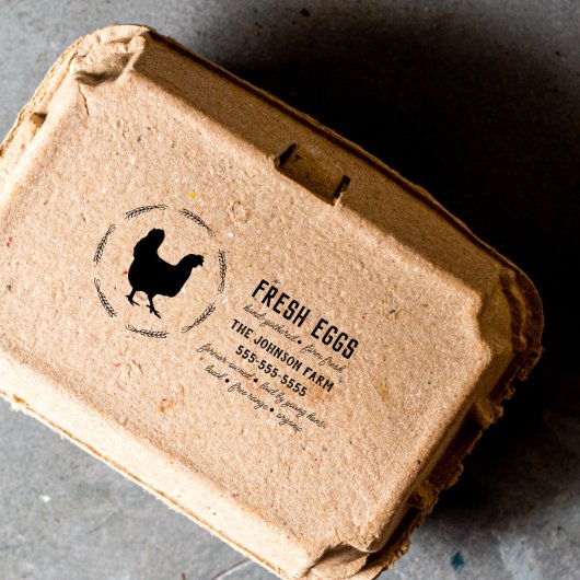 チキンネームファミリーファーム卵カートンゴムスタンプ ラバースタンプ