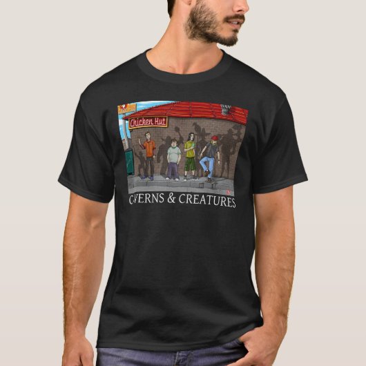チキンハット洞窟と生き物 Tシャツ (正面)