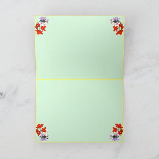 チキンハッピーイースター標識 シーズンカード (内部)