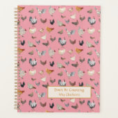 チキンハッピーパターンピンク プランナー手帳 (正面)