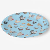 チキンハッピーパターン ペーパープレート (アングル)