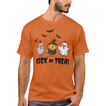 チキンハロウィンおもしろいTシャツのシックまたはトリートメント