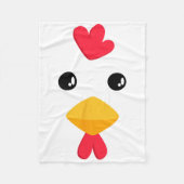 チキンハロウィーンの衣装おもしろい大人 フリースブランケット (正面)