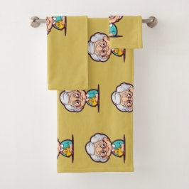 チキンバスタオル付きオールドレディ バスタオルセット