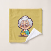 チキンバスタオル付きオールドレディ バスタオルセット (ウォッシュタオル)