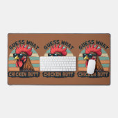 チキンバットって何？　面白いレトロなニワトリ デスクマット (キーボード&マウス)