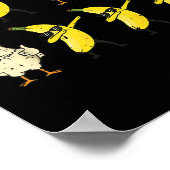 チキンバナナダンスダブダンスおもしろいミームキッズメンズ ポスター (角)