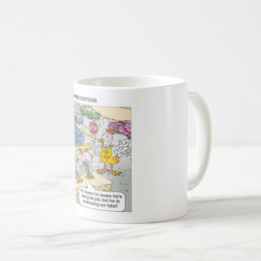 チキンバリアおもしろいマンガのギフト&ティー コーヒーマグカップ (正面右)