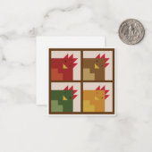 チキンバーンキルトノートカード ノートカード (正面/裏面インサイチュ)