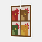 チキンバーンキルトメタルオーナメント メタルオーナメント (正面左)