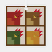 チキンバーンキルトメタルオーナメント メタルオーナメント (裏面)