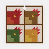 チキンバーンキルトメタルオーナメント メタルオーナメント (正面)