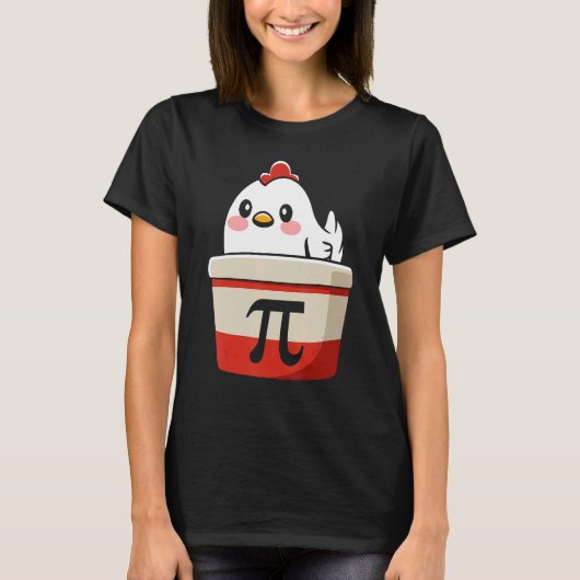 チキンパイチッケパイ数学おもしろい先生ユーモア Tシャツ (正面)