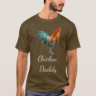 チキンパパチおもしろいキン農家チキンダディロー Tシャツ