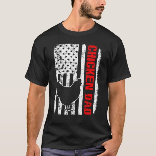 チキンパパ米国国旗 Tシャツ (正面)
