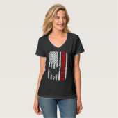 チキンパパ米国国旗 Tシャツ (正面フル)
