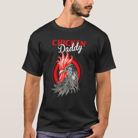 チキンパパ農家家禽農家 Tシャツ (正面)
