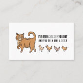 チキンパン |デートすることおもしろい名刺 コーリングカード (正面)