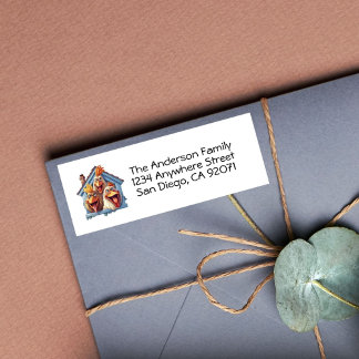 チキンパーソナライズされたおもしろい差出人住所ラベル ラベル