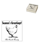 チキンパーソナライズされたクリスマス ラバースタンプ (押印)