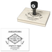 チキンパーソナライズされたサンキュー差出人住所 ラバースタンプ (押印)