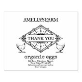 チキンパーソナライズされたサンキュー差出人住所 ラバースタンプ (インプリント)