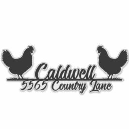 チキンパーソナライズされたメールボックステッカー シール