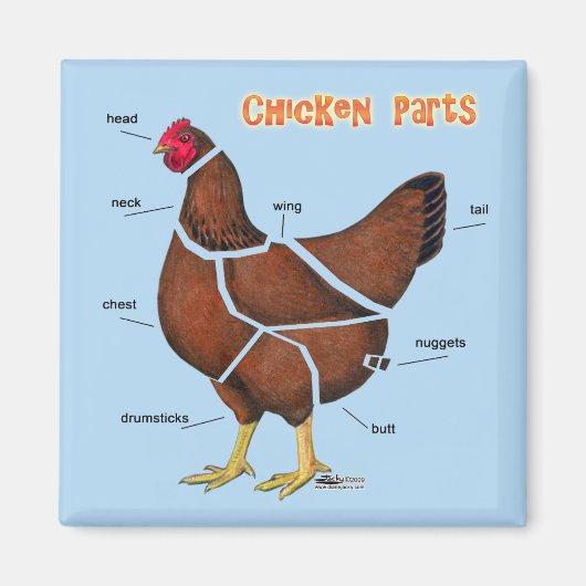 チキンパーツ マグネット (正面)