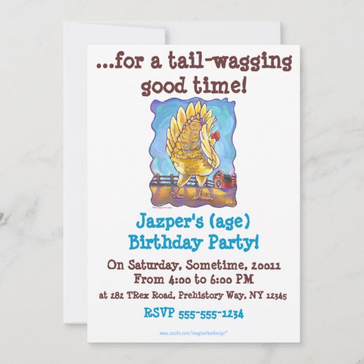 チキンパーティーセンター 招待状 (裏面)