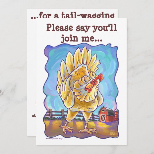 チキンパーティーセンター 招待状 (正面/裏面)