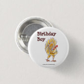 チキンパーティーセンター 缶バッジ (正面&裏面)