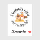 チキンビジネスおもしろいカスタムファミリーファームエッグ シール (シート)