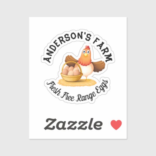 チキンビジネスおもしろいカスタムファミリーファームエッグ シール (シート)