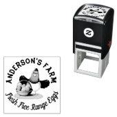 チキンビジネスおもしろいカスタムファミリーファームエッグ セルフインキングスタンプ (インサイチュ)