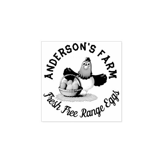 チキンビジネスおもしろいカスタムファミリーファームエッグ ラバースタンプ (インプリント)