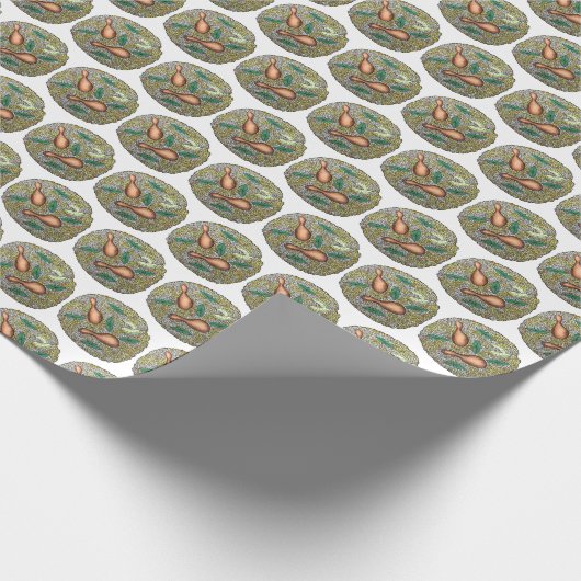 チキンビリヤニインディアン混合米料理ディナー ラッピングペーパー (角)