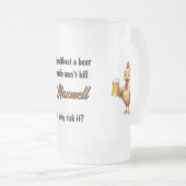 チキンビールすり付きマグカップ フロストグラスビールジョッキ (正面右)