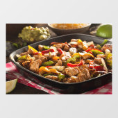 チキンファジタスメキシカンレストランフード写真 ウィンドウサイン (シート)