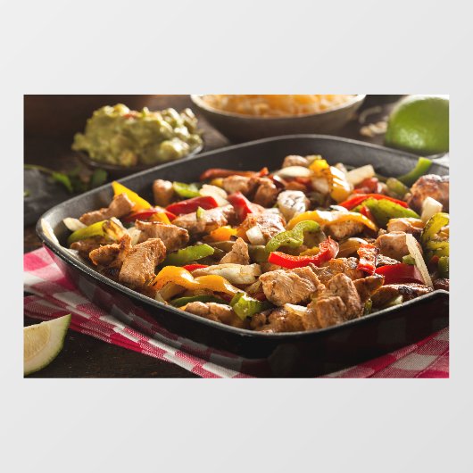 チキンファジタスメキシカンレストランフード写真 ウィンドウサイン