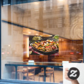 チキンファジタスメキシカンレストランフード写真 ウィンドウサイン