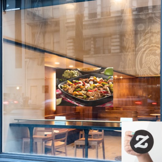 チキンファジタスメキシカンレストランフード写真 ウィンドウサイン (カフェ窓)