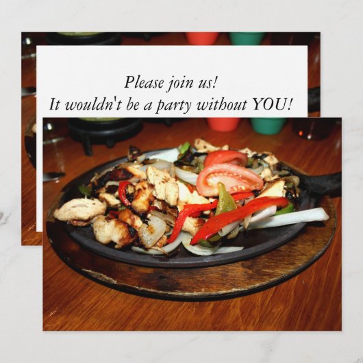 チキンファジタス 招待状 (正面/裏面)