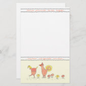 チキンファミリーサンキューノート紙 便箋 (正面/裏面)