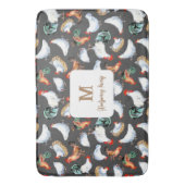 チキンファミリーファームハウスモノグラム バスマット (正面縦)