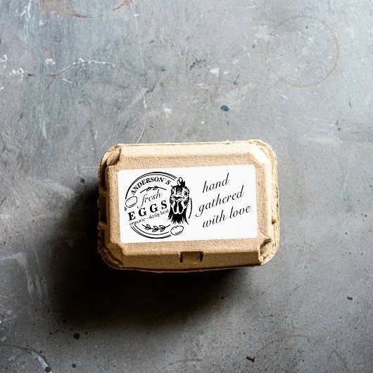 チキンファミリーファーム卵カートンラベル ラベル