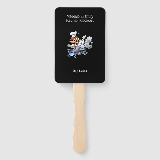 チキンファミリー懇親会クックアウトカスタム ハンドファン (裏面)