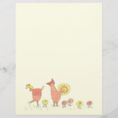 チキンファミリー空白のクラフトスクラップブック紙 (裏面)