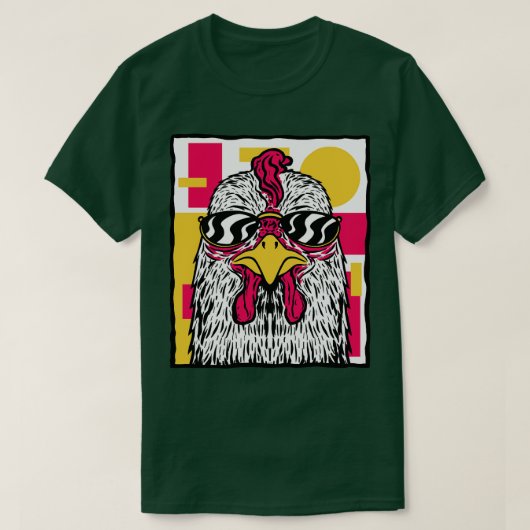 チキンファンキーイラストレーション Tシャツ (デザイン正面)
