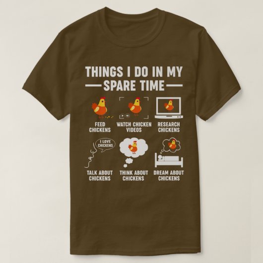 チキンファン農家おもしろいチキン Tシャツ (デザイン正面)